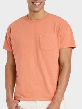Goodfellow & Co Men's Short-Sleeve Pocket T-Shirt in Orange M